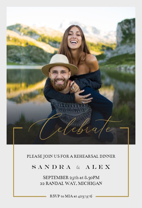 New era - rehearsal dinner party invitation